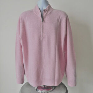 NWT Vineyard Vines Washable CASHMERE Quarter-Zip Sweater Pink Flamingo Men’s XL